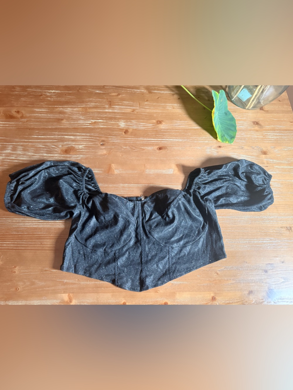 PrettyLittleThing Glittery Black Top